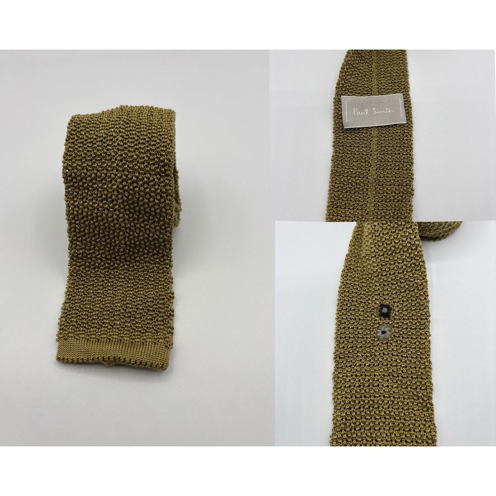 Paul Smith Square Knit Tie Mens Silk Floral Casual Workwear